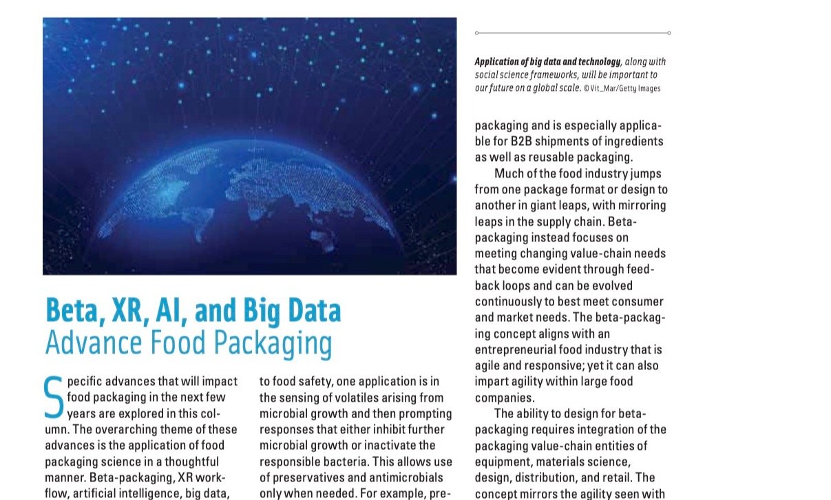 Beta, XR, AI, and Big Data Advance Food Packaging card