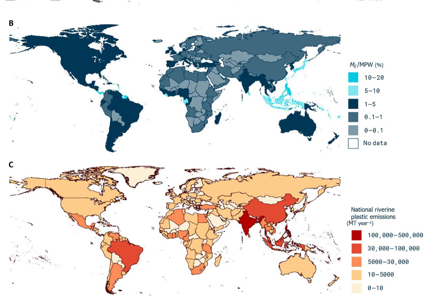 More than 1000 rivers account for 80% of global riverine plastic emissions into the ocean card